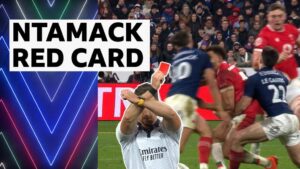 Six Nations: Romaine Ntamack shown red card on return for France