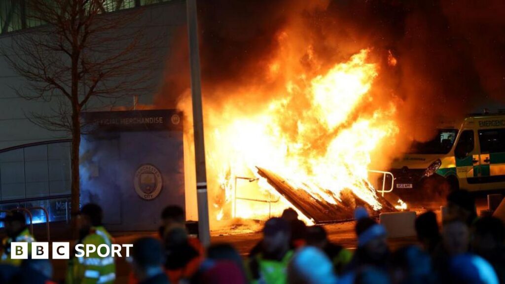 Man City: Fire engulfs kiosk at Etihd before Champions League tie