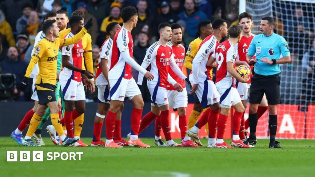 Arsenal charged over players’ reaction to Myles Lewis-Skelly red card