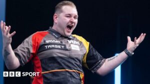 World Masters Darts: Dimitri Van Den Bergh hits nine-darter, Luke Littler beats James Wade