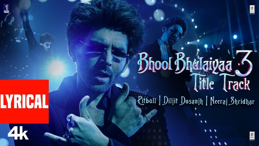 Bhool Bhulaiyaa 3 – Title Track (Lyrical) Kartik A,Pitbull,Diljit, Neeraj,Tanishk,Pritam |Bhushan K