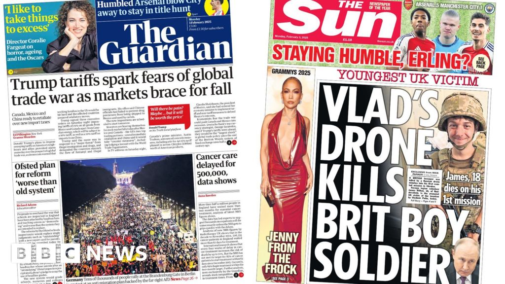 ‘Vlad’s drone kills Brit boy’ and ‘fears of global trade war’