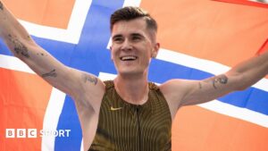 Norway’s Jakob Ingebrigtsen breaks two indoor world records at France athletics meeting