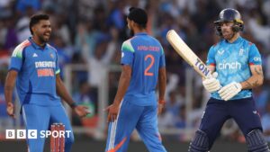 India vs England: Hosts wrap up 3-0 ODI series win with 142-run thrashing in Ahmedabad