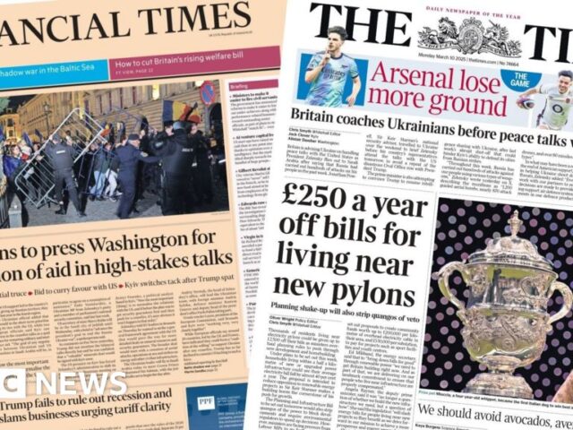 The Papers: Ukraine's 'high-stakes talks' and 'nonsense planning delays' shake-up