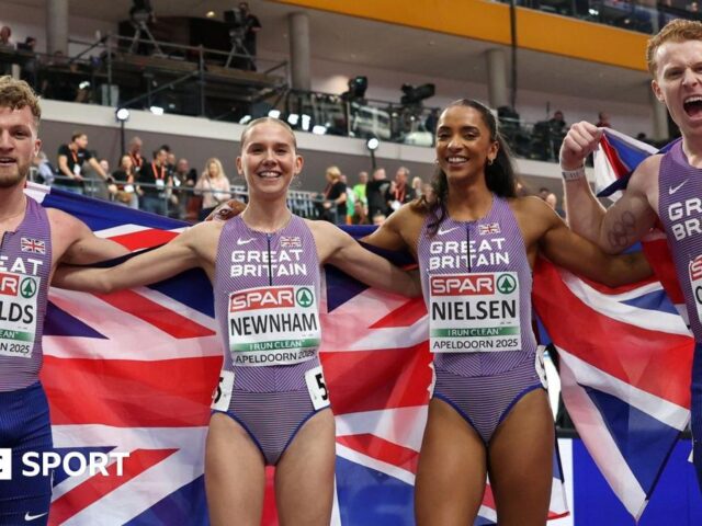 European Athletics Indoor Championships: GB win mixed 4x400m relay bronze as Femke Bol earns gold for hosts