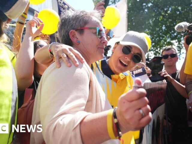 Former British-Israeli hostage Emily Damari ‘so happy’ to be in UK