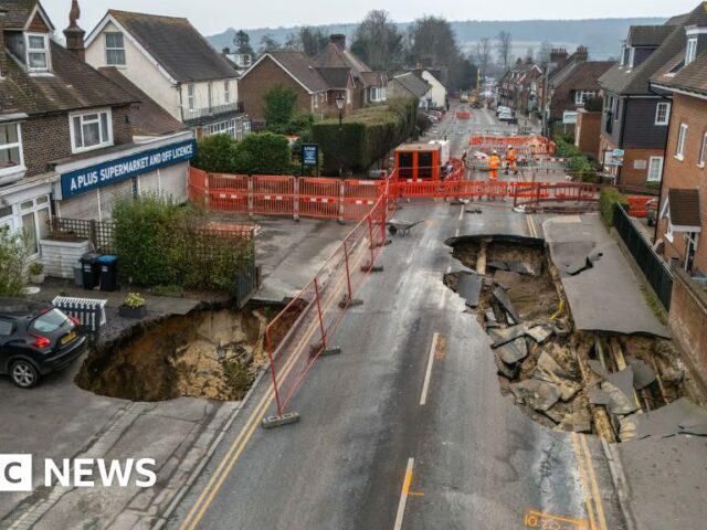 Mine tunnels confirmed around giant sinkhole site